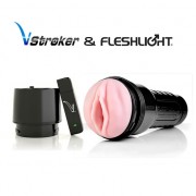 KIT FLESHLIGHT VAGINA ROSA ORIGINAL Y VSTROKER